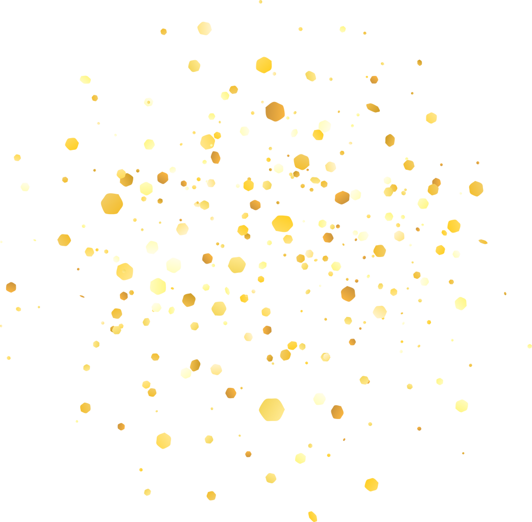 Placer yellow gold glitter confetti